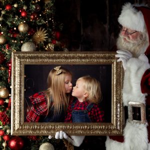 Virtual Santa experience with personalized digital images of your child and Santa.